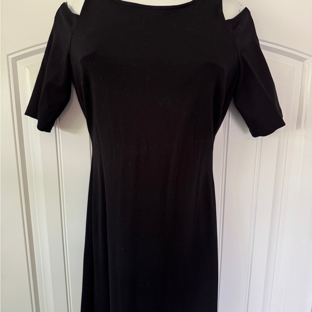Vince Camuto Black Cold Shoulder Dress